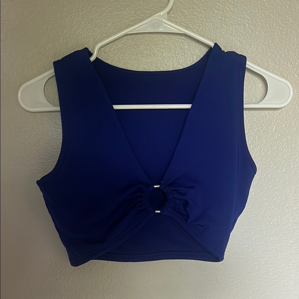 Women's Blue cropped tank top